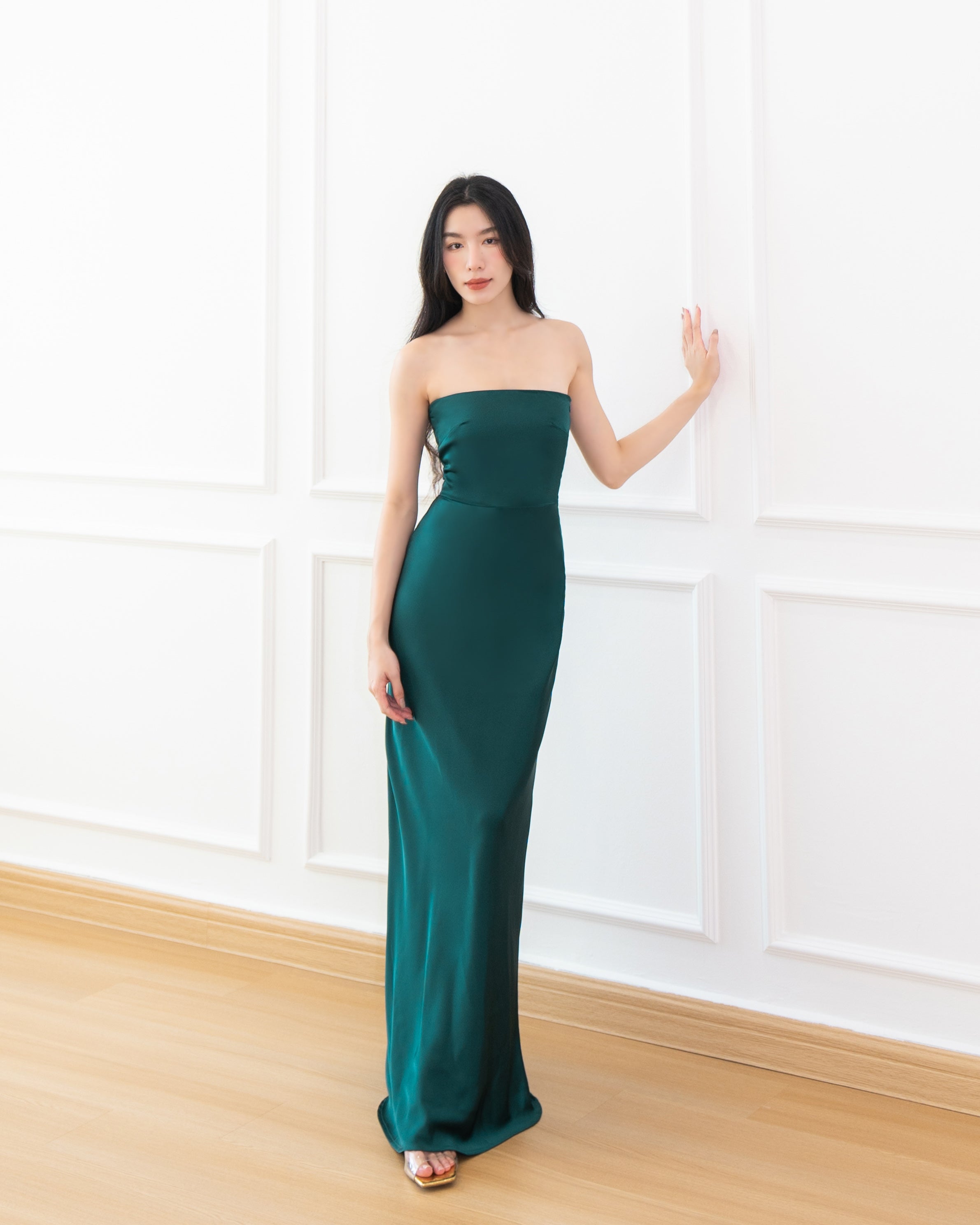 green camilla dress Floral silk crpe maxi dress in green - Camilla