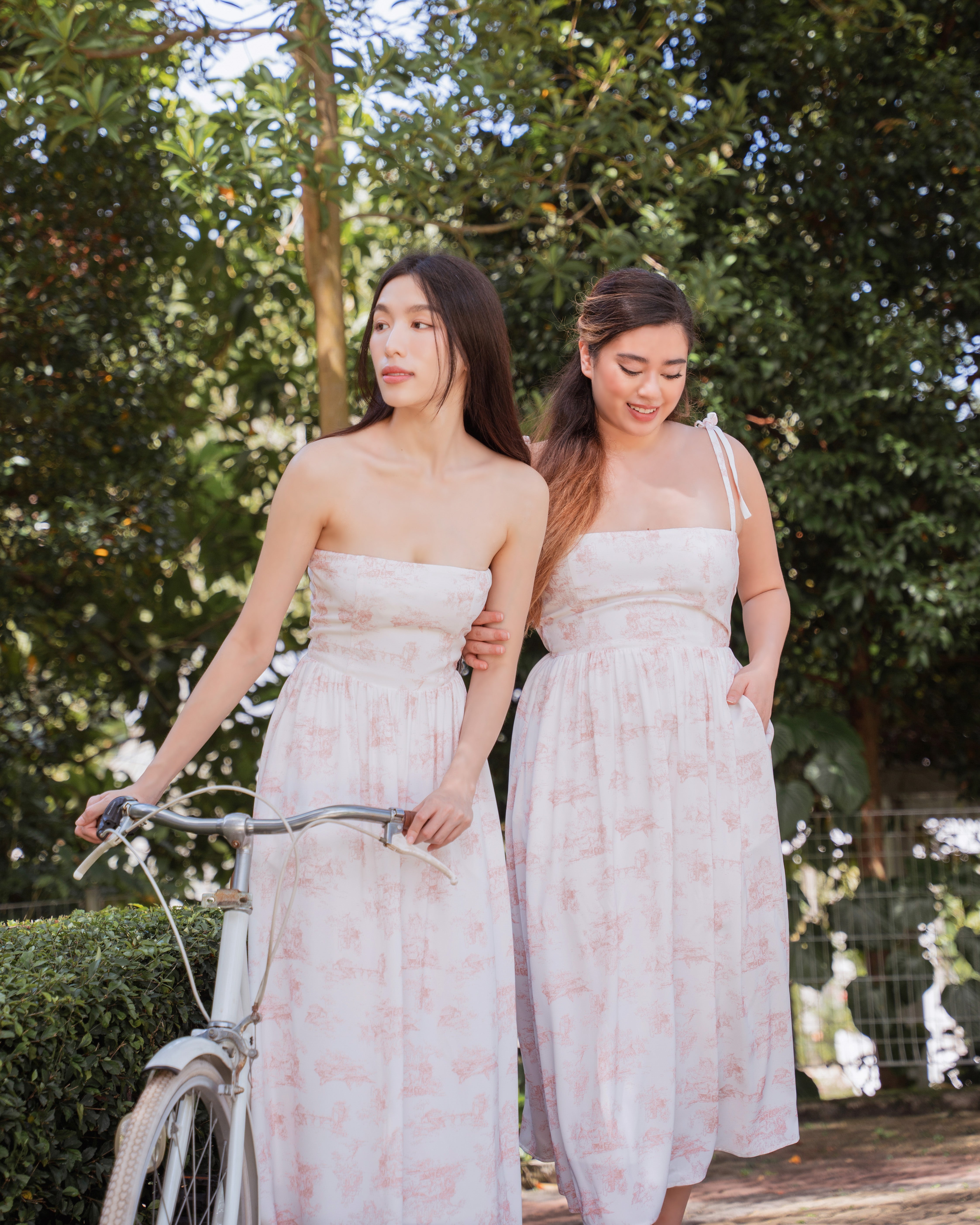 ELIZABETH Dress in Nude Print