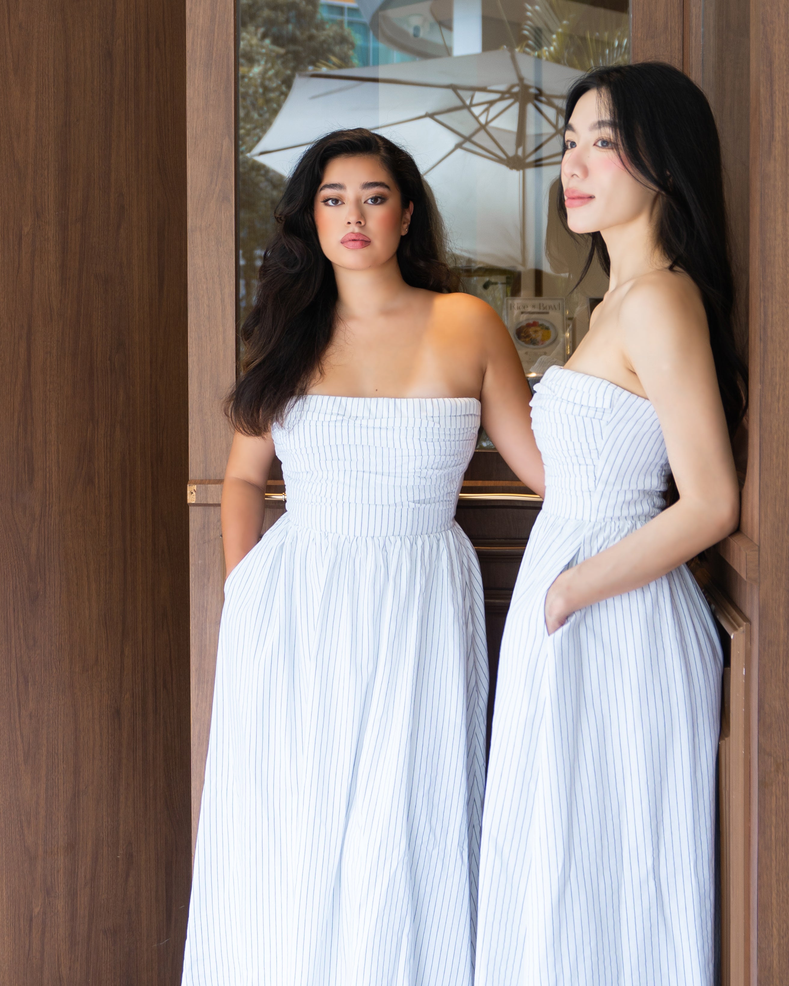 FION Dress in Black Stripe