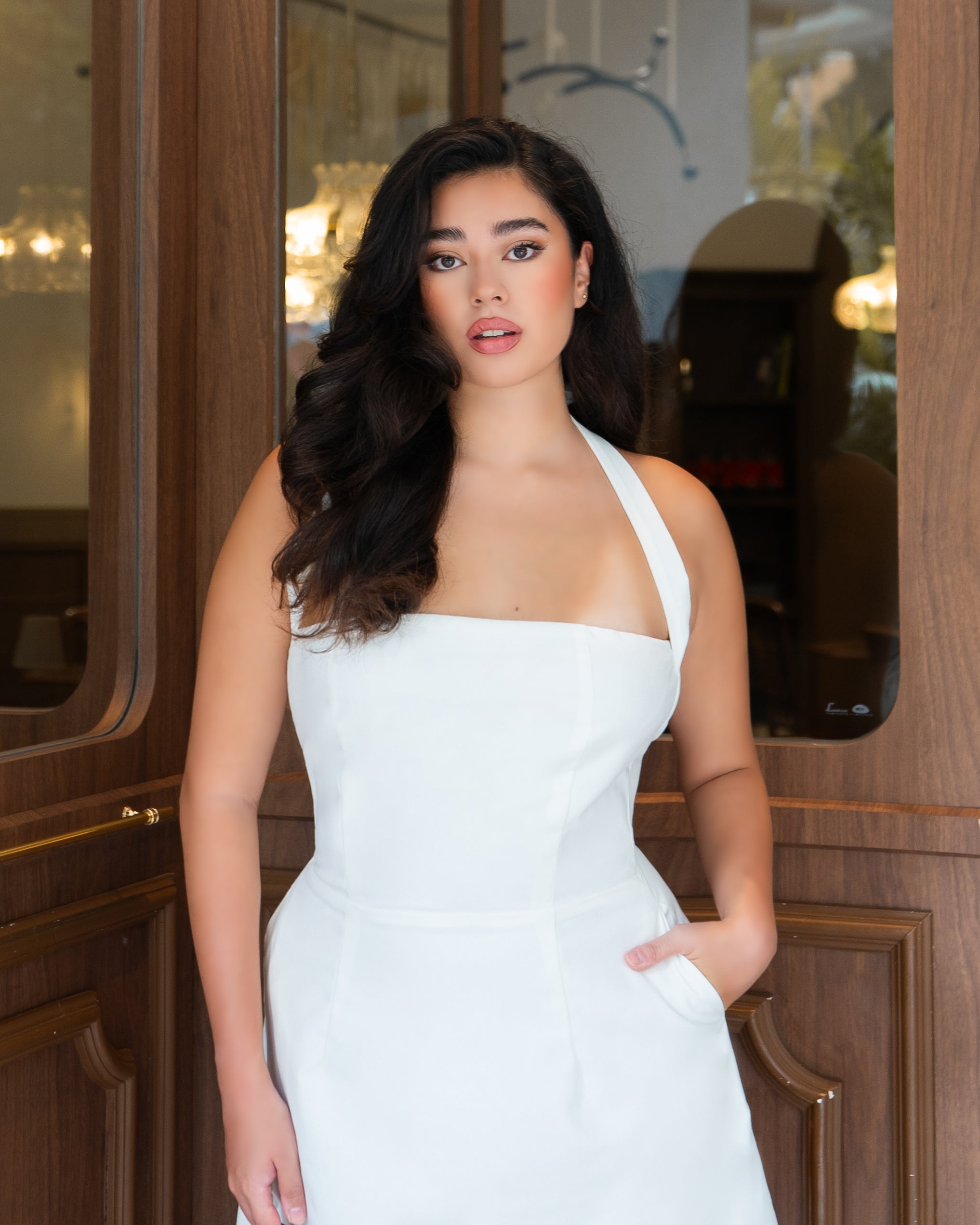 NICOLE Dress in White - Runs Larger