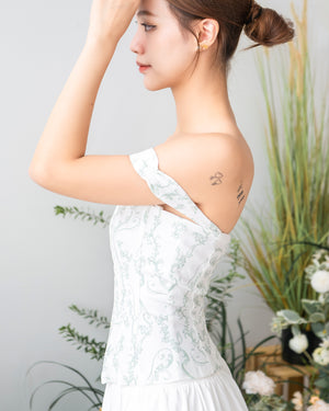 ODETTE Corset in Enchanted Print - runs larger