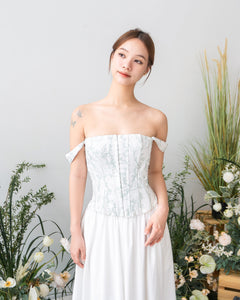 ODETTE Corset in Enchanted Print - runs larger
