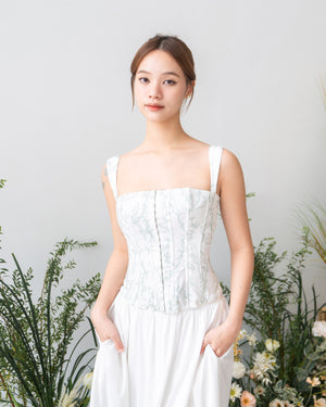 ODETTE Corset in Enchanted Print - runs larger
