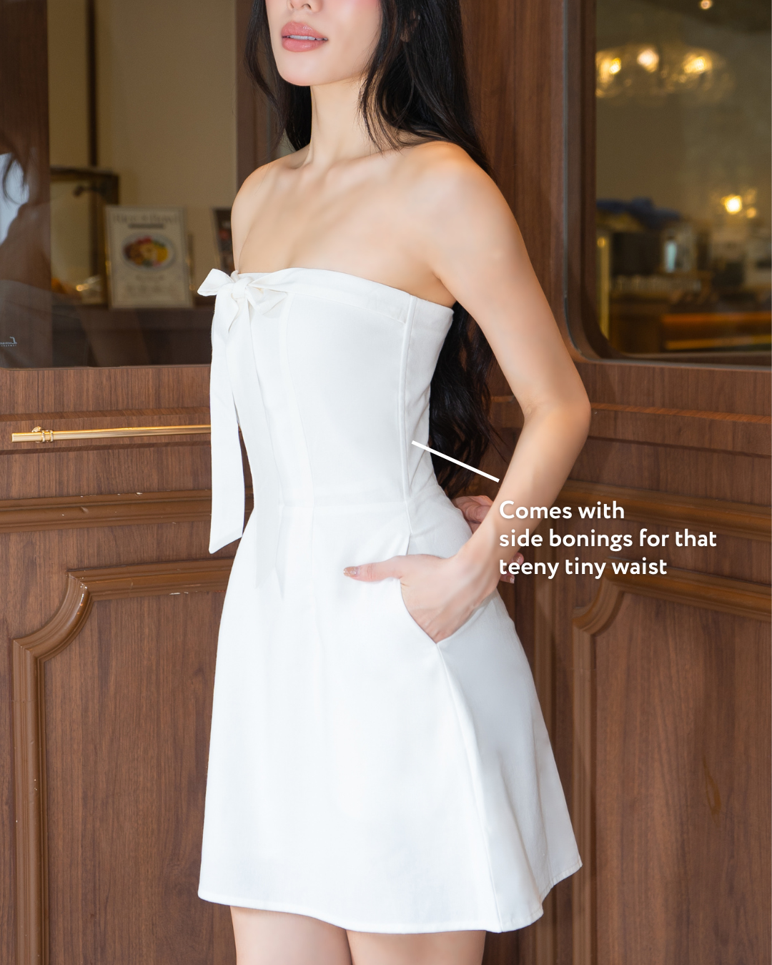 NICOLE Dress in White - Runs Larger