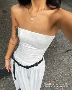 MICHELLE Top in Cotton Embroidery