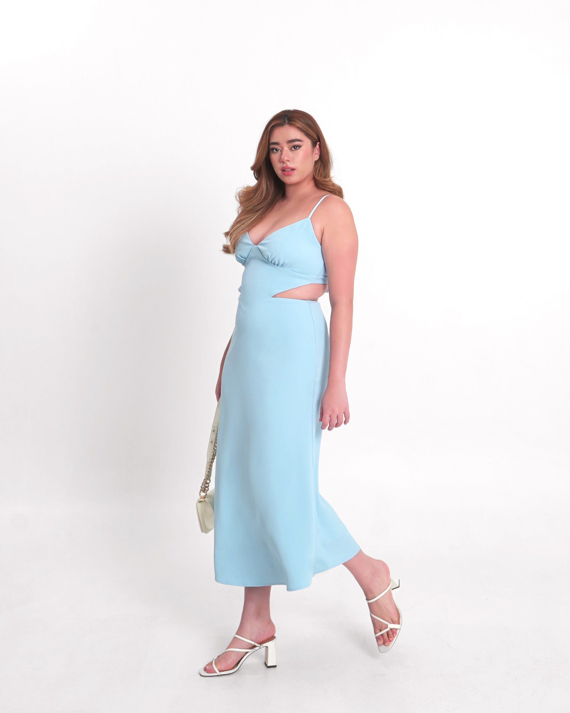 VENICE Midi Dress in Sky Blue