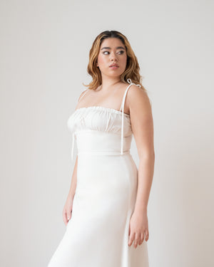 ANASTASIA Midi Dress in White