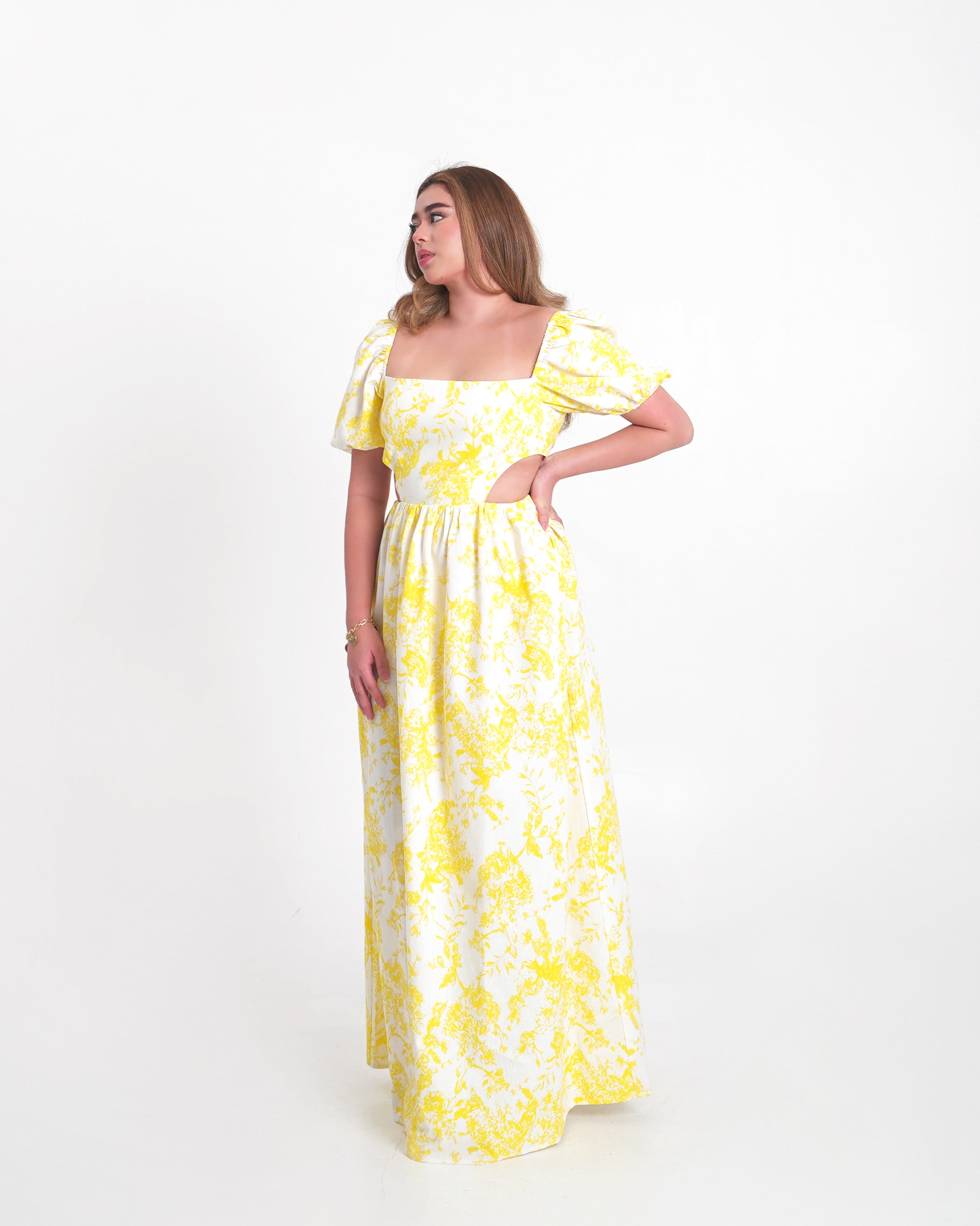 AMALFI Maxi Dress in Lemon Yellow