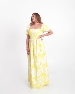 AMALFI Maxi Dress in Lemon Yellow