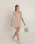 HAILEY Wrap Dress in Warm Beige (Runs Large)