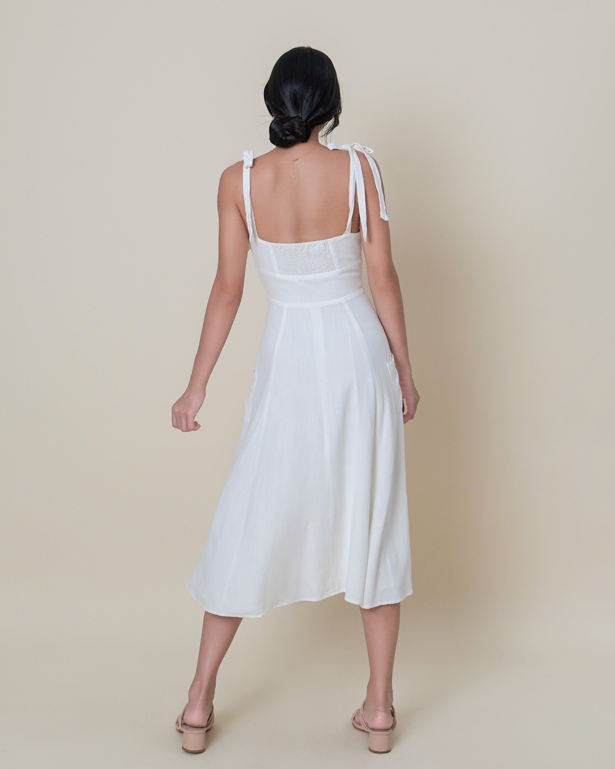 EMILY Midi Dress in White