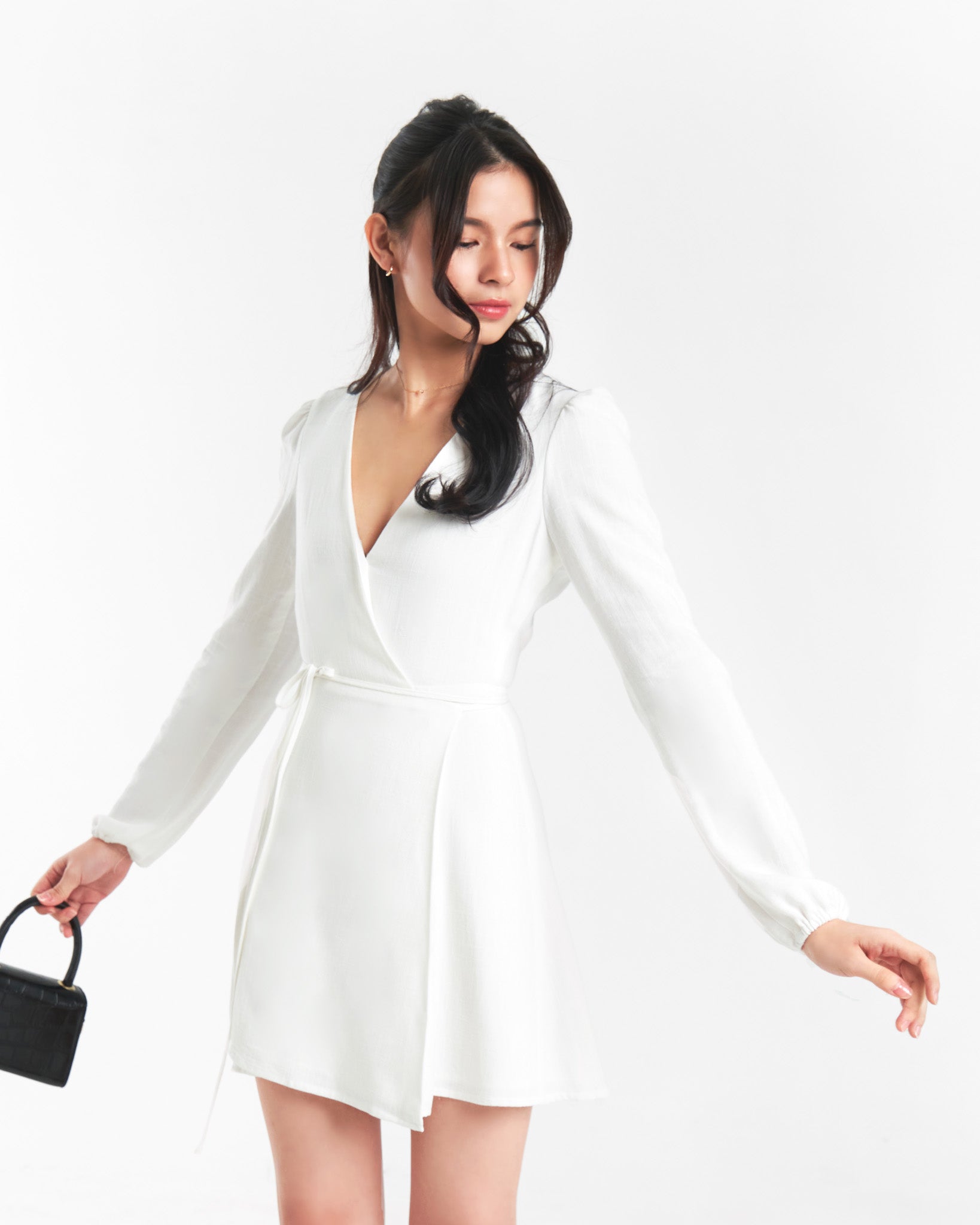 MADISON Wrap Dress in White