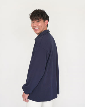 JOELLE Oversize Sweater Top only in Navy Blue