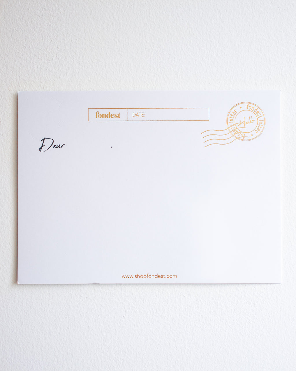 FONDEST GREETING CARD with Gold Foil